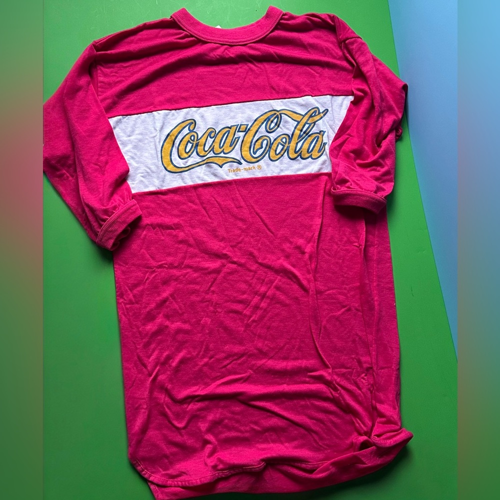 Vintage Kids 1980s Pink Coca Cola Shirt
